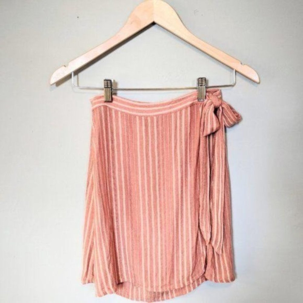 American Eagle Striped Wrap Skirt